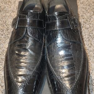 Men's Black Leather Dress Shoes